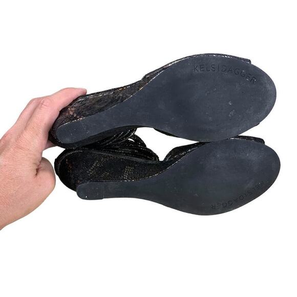 Kelsi Dagger Metallic Copper Ryton Peep Toe Sandals w Strappy Ankle Cuffs sz 7 - Picture 6 of 9